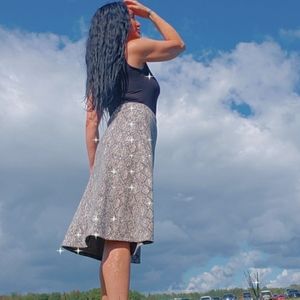 Zara snake skin skirt